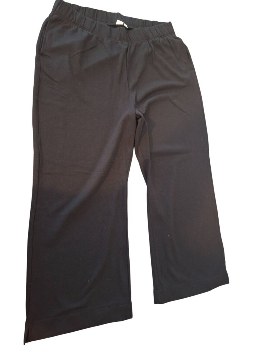 Gap XXL Wide Leg Black Pants Elastic Waist Quiet Luxury Minimalist Athleisure